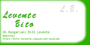 levente bito business card